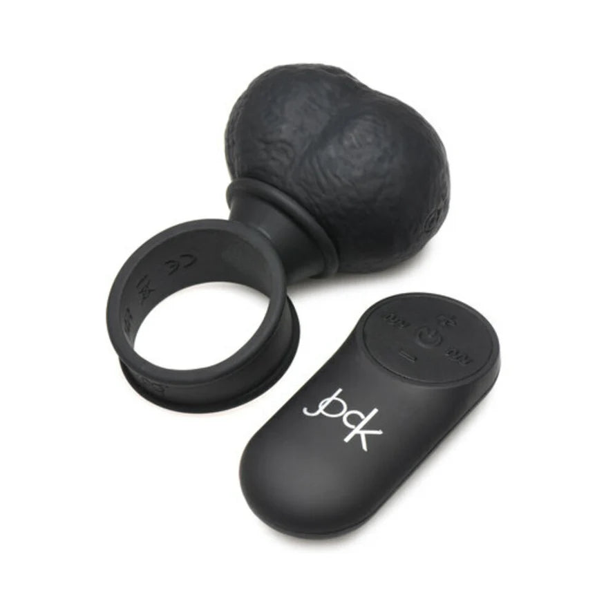 Jock 28X Vibrating Silicone Balls with Remote Control XL Black CURVE NOVELTIES
