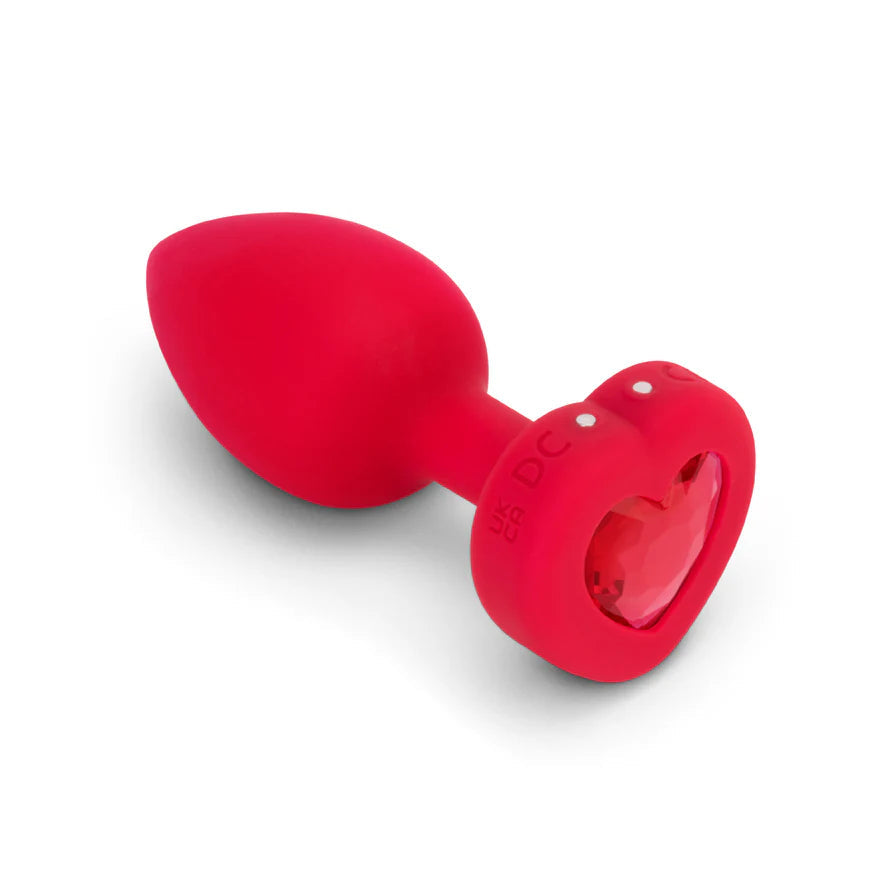 b-Vibe Vibrating Heart Anal Plug with Heart-Shaped Jewel Base B-VIBE