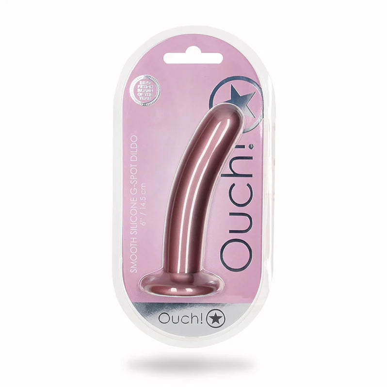 Ouch! Smooth Silicone 6 in. G-Spot Dildo OUCH!