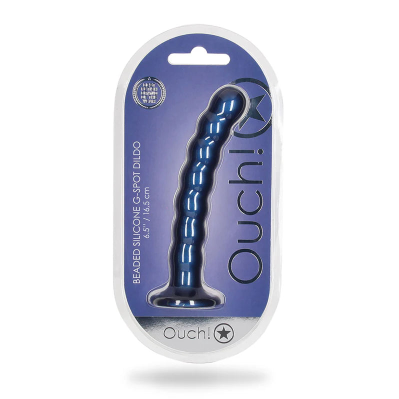 Ouch! Beaded Silicone 6.5 in. G-Spot Dildo OUCH!