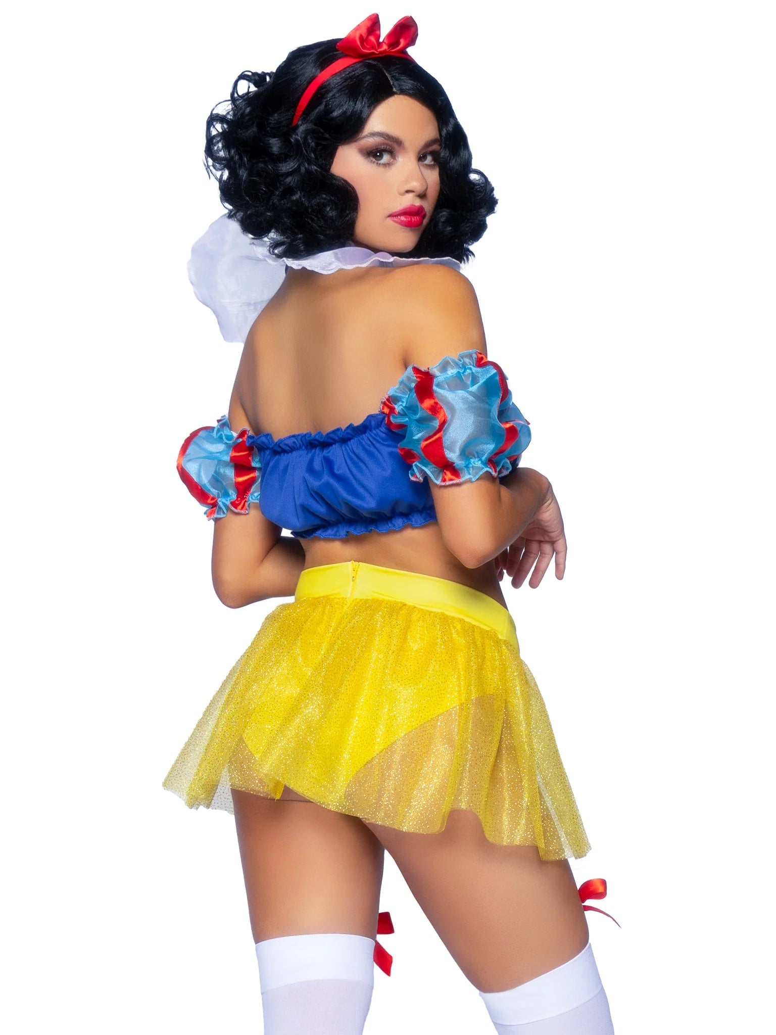 Bad Apple Snow White, Shimmer Halter Bandeau with Organza Puff LEG AVENUE