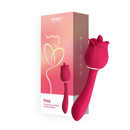 Honey Play Box Rhea The Rose Clit Tongue Licking Vibrator and G-spot Massager HONEY PLAY BOX