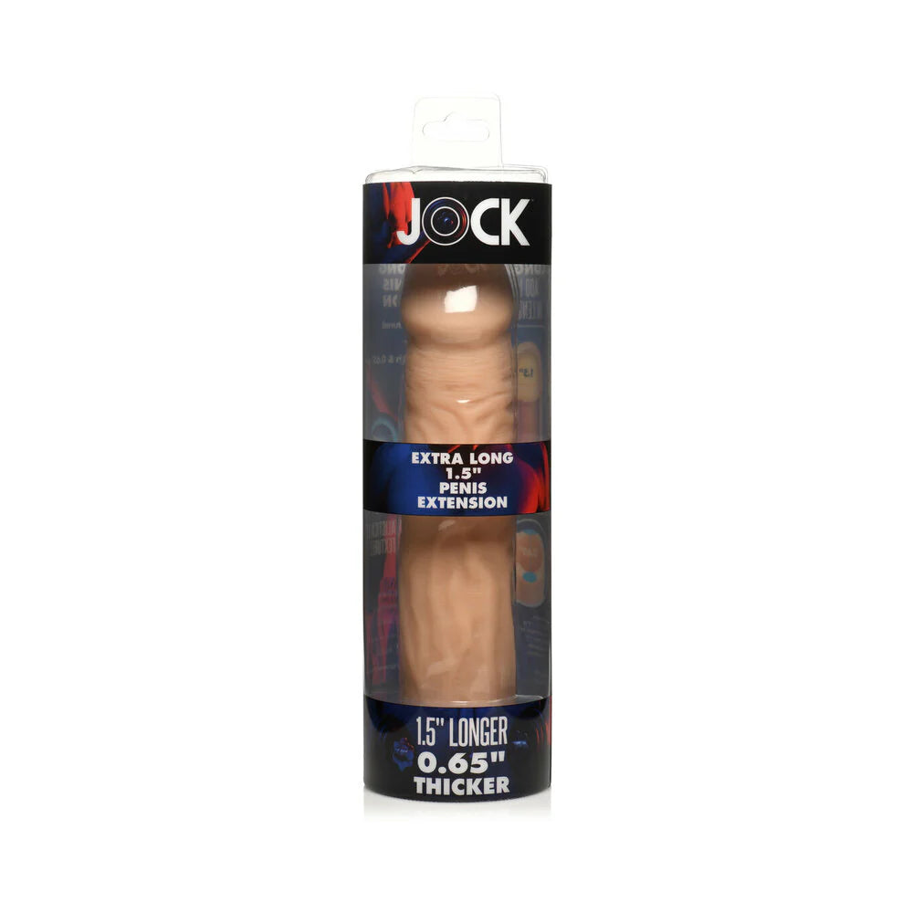 Jock Extra Long Penis Extension Sleeve 1.5 in. Light CURVE NOVELTIES