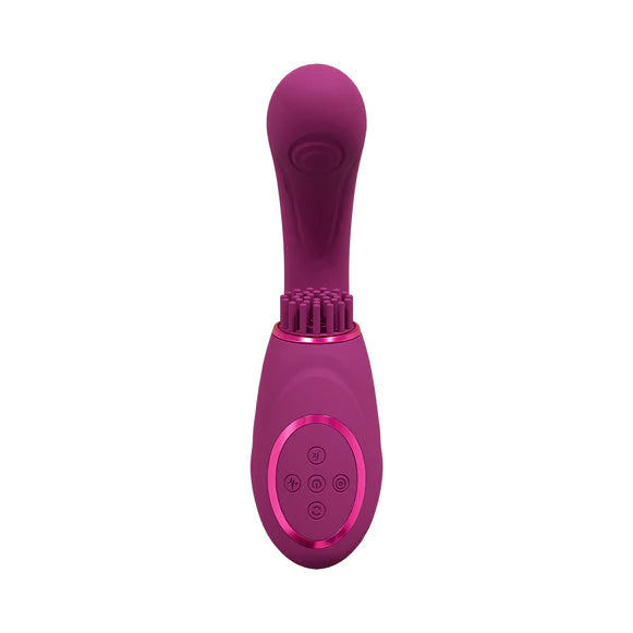 VIVE Gen Rechargeable Triple Motor G-Spot Vibrator with Pulse Wave and Vibrating Bristles SHOTS