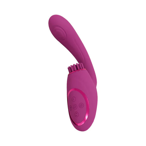 VIVE Gen Rechargeable Triple Motor G-Spot Vibrator with Pulse Wave and Vibrating Bristles SHOTS
