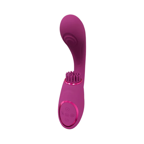 VIVE Gen Rechargeable Triple Motor G-Spot Vibrator with Pulse Wave and Vibrating Bristles SHOTS