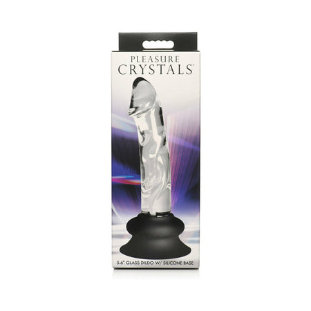 Pleasure Crystals Glass Dildo with Silicone Base CURVE NOVELTIES