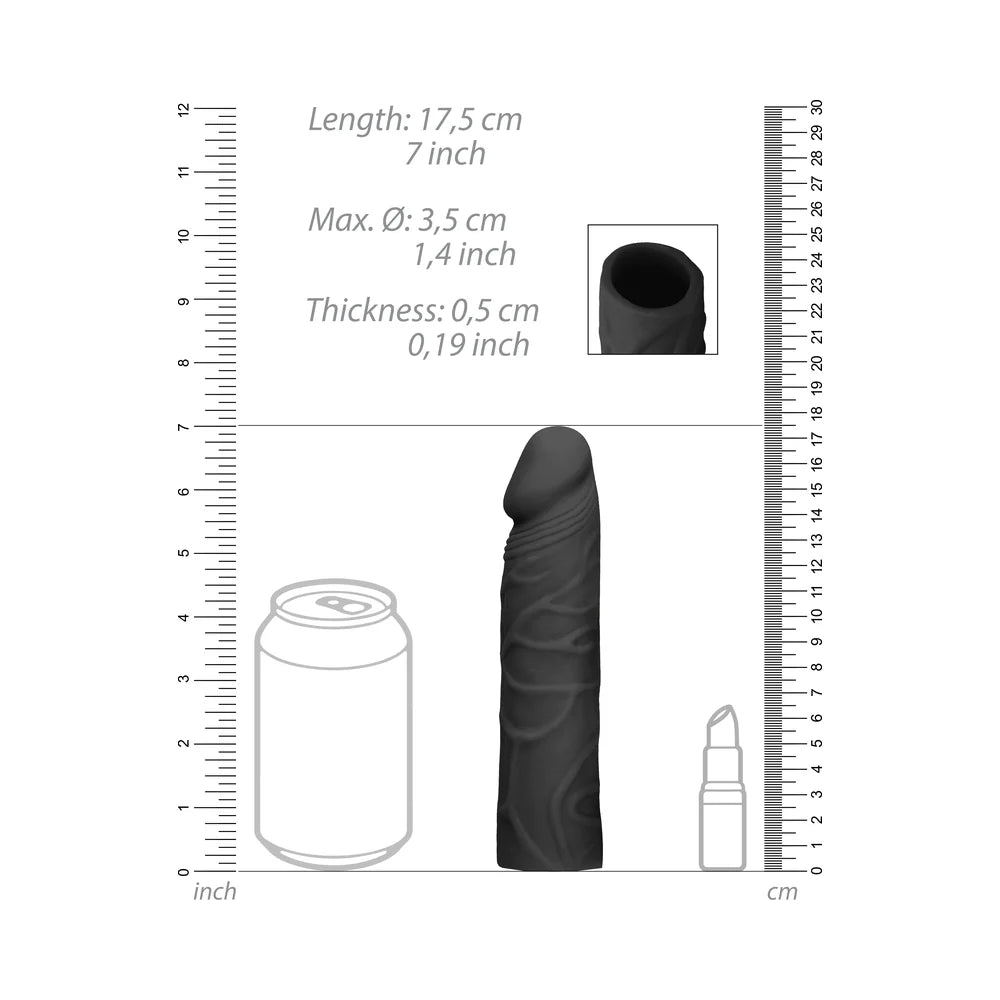 RealRock Skin Penis Extender Sleeve SHOTS