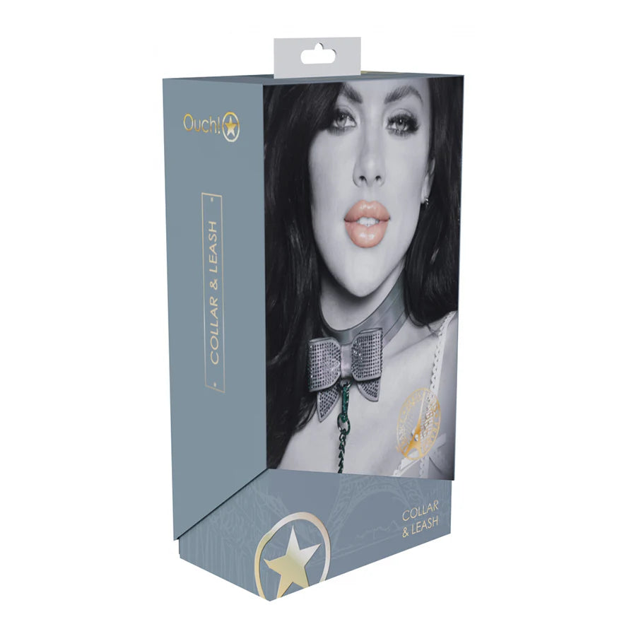 Ouch! International Paris Collection Collar with Leash SHOTS