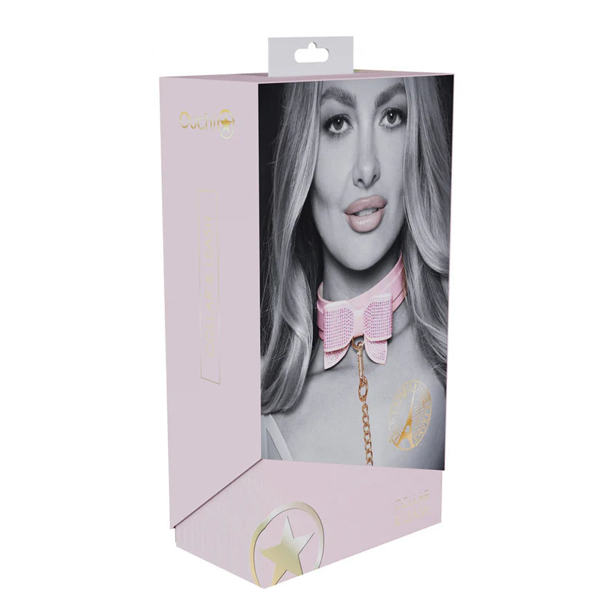 Ouch! International Paris Collection Collar with Leash SHOTS