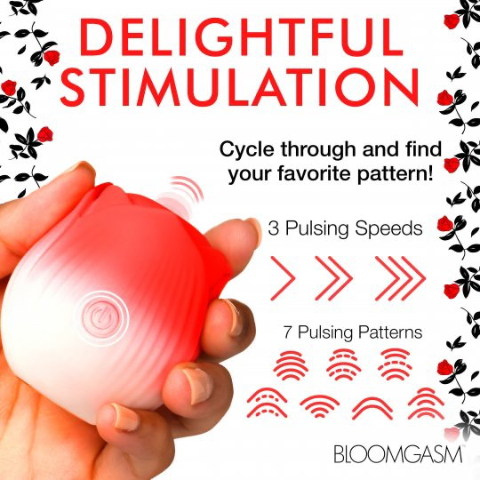 Pulsing Petals Throbbing Rose Clit Stimulator XR BRANDS