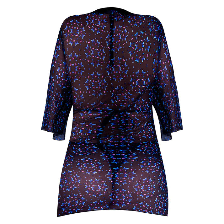 Magic Silk Hazy Dayz Halter Bra, Thong & Dress Set Butterfly EXPOSED