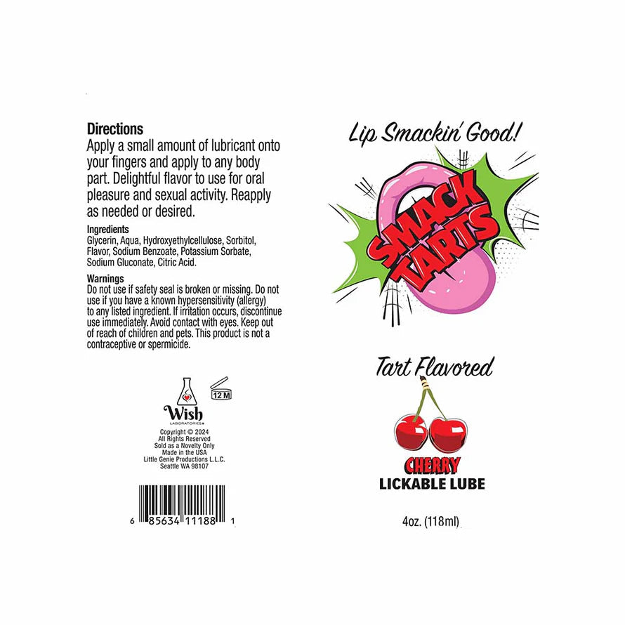 Smack Tarts Lickable Sour Lube LITTLE GENIE