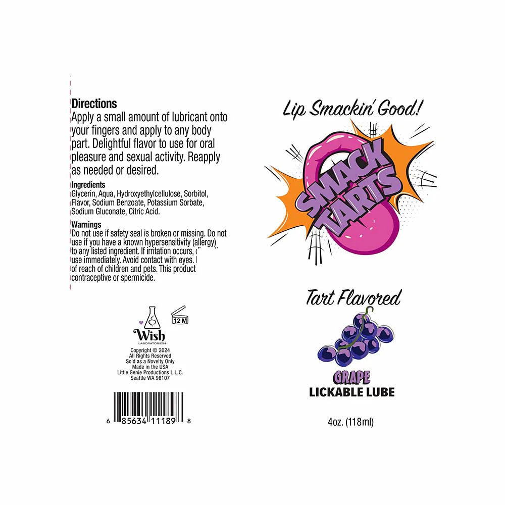 Smack Tarts Lickable Sour Lube LITTLE GENIE