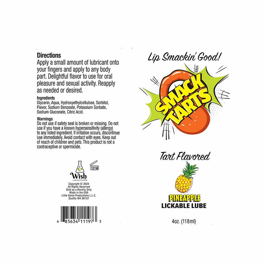 Smack Tarts Lickable Sour Lube LITTLE GENIE