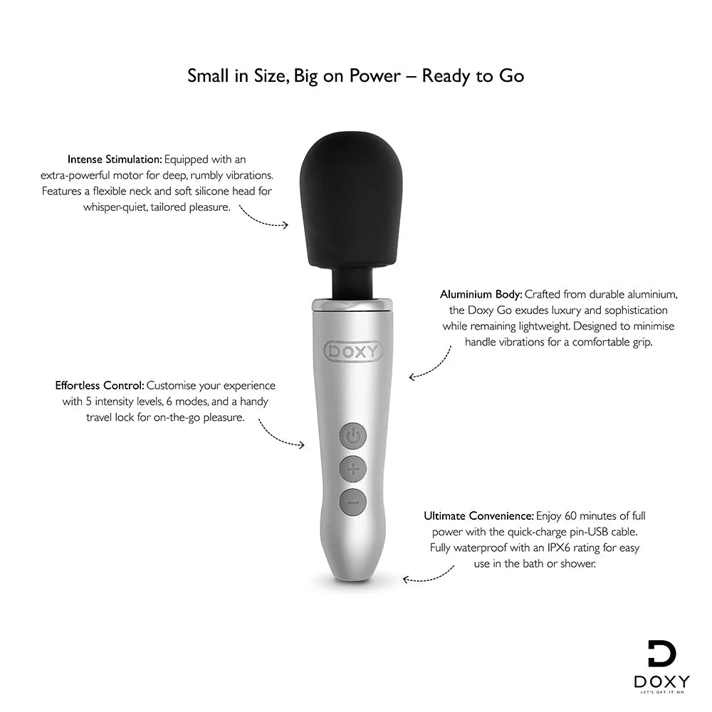 Doxy Go Travel-Sized Wand Massager DOXY