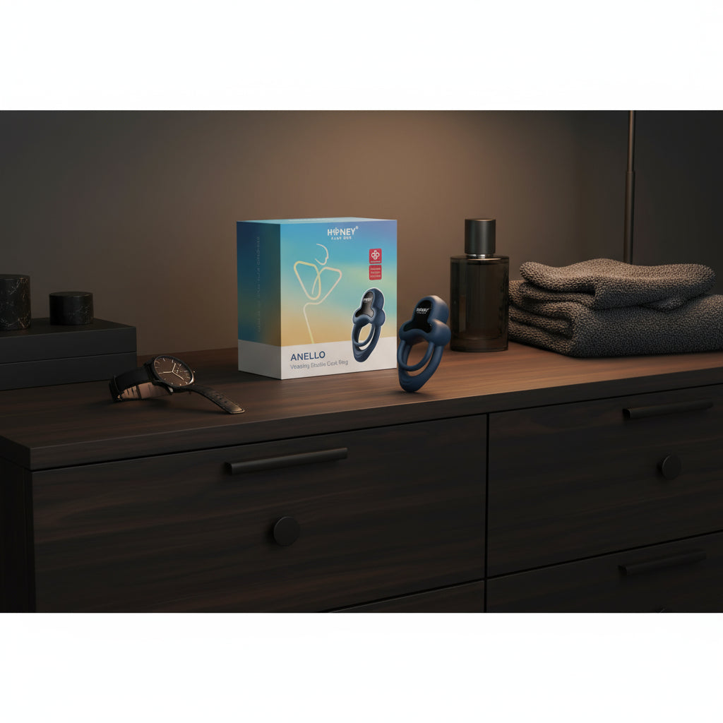 Honey Play Box Anello App-Controlled Vibrating Double Cock Ring with Clitoral Stimulator HONEY PLAY BOX