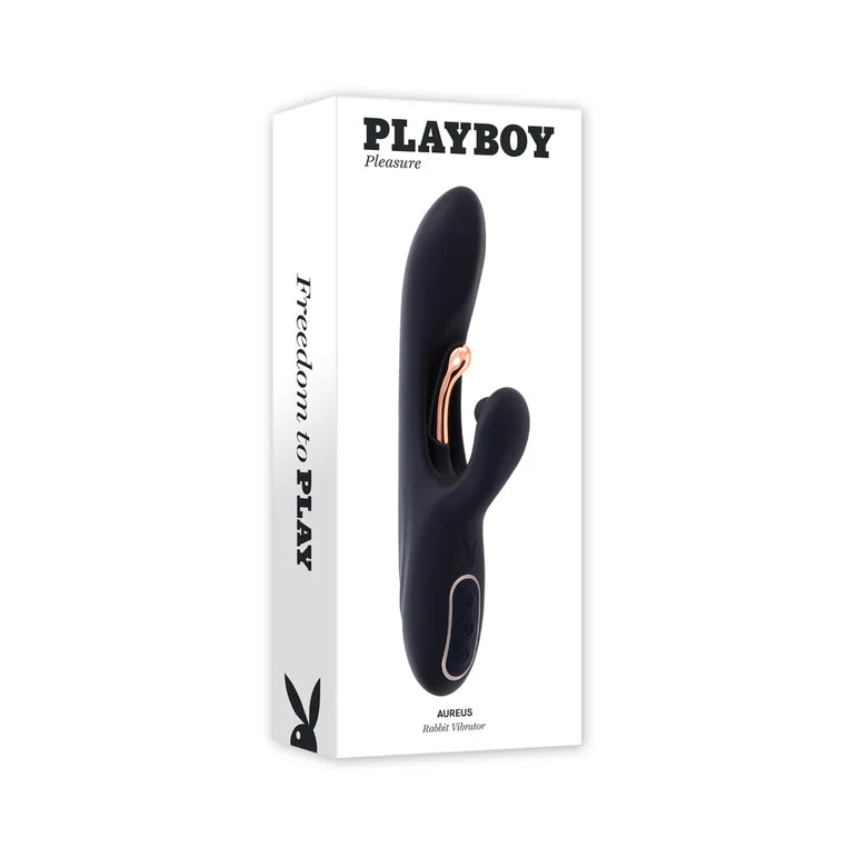 Playboy Aureus Rechargeable Silicone Rabbit Vibrator 2 AM PLAYBOY PLEASURE