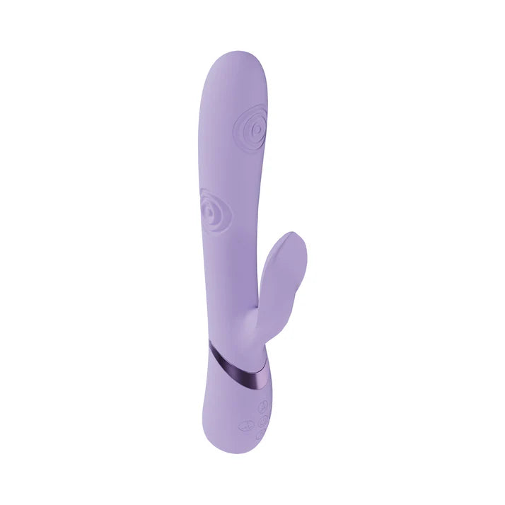VIVE Fronda Rechargeable G-Spot and Tapping Leaf Clit Stimulator Lavender SHOTS