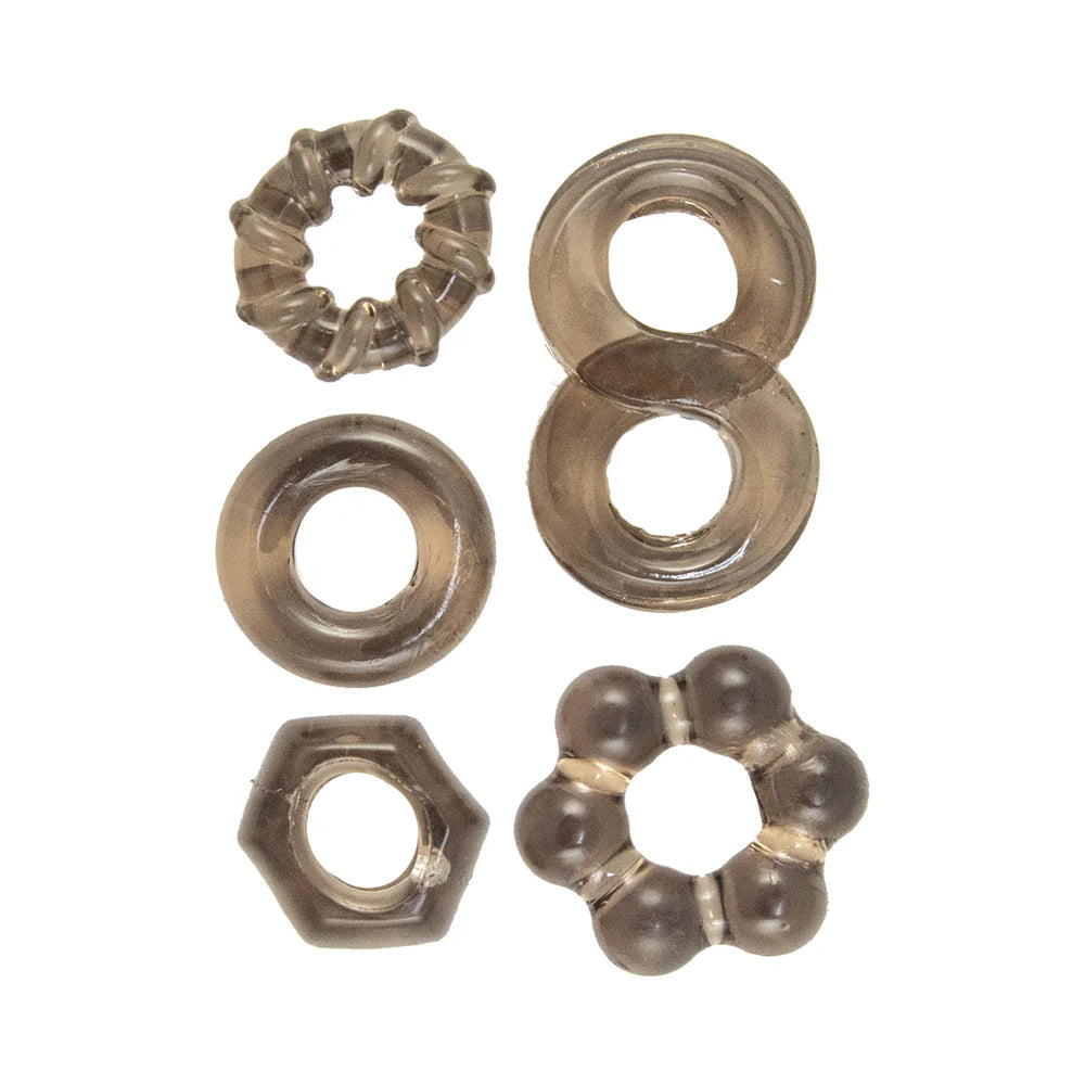Enhancer Five Piece Cock Ring Set NASSTOY