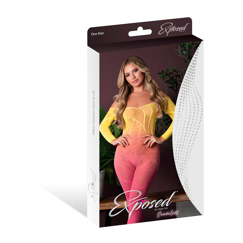 Magic Silk Seamless Long Sleeve Bodystocking EXPOSED