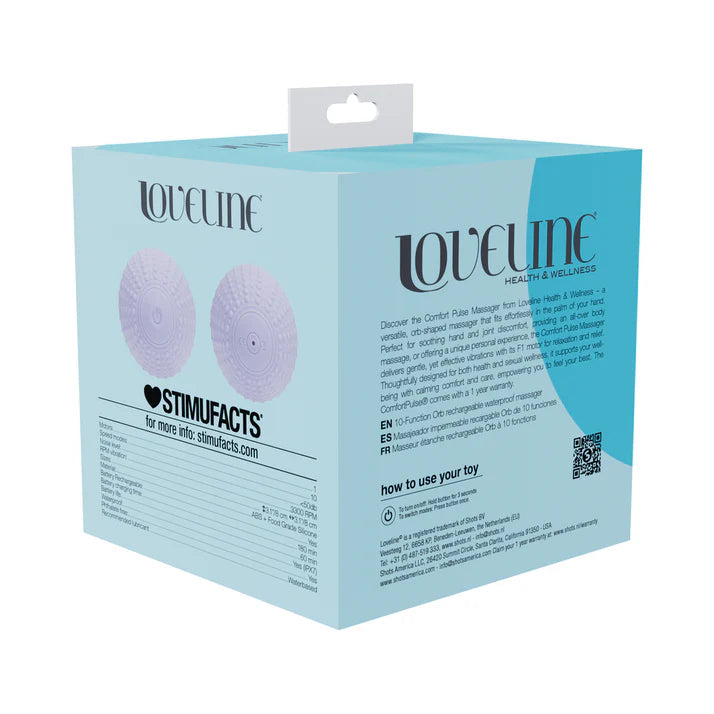 LoveLine ComfortPulse Silicone Massager Lavender SHOTS