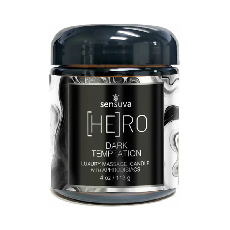 Sensuva Hero Dark Temptation Luxury Massage Candle SENSUVA
