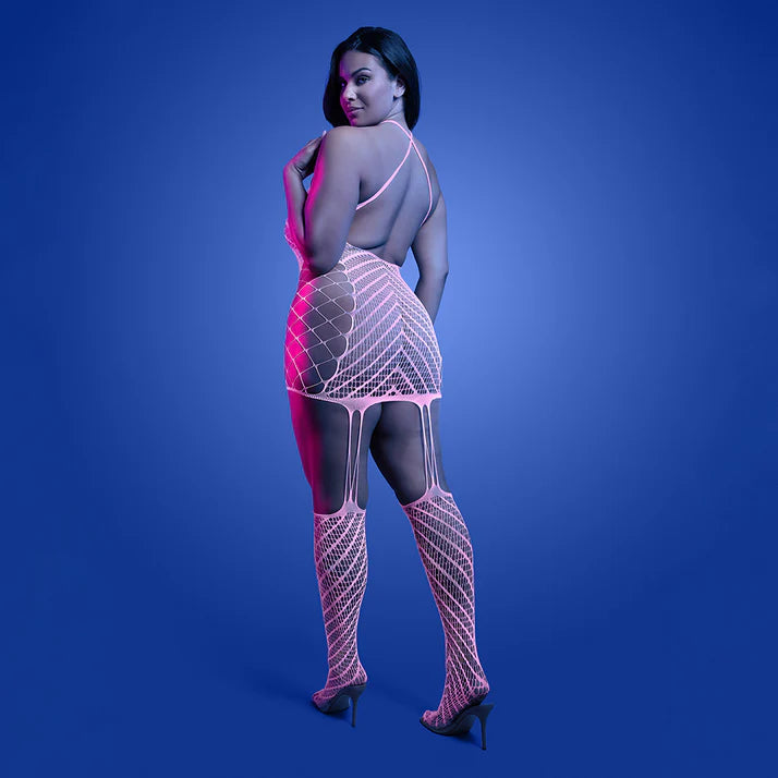 Fantasy Lingerie Glow Metamorphic Glow-in-the-Dark Bodystocking Dress Queen FANTASY LINGERIE