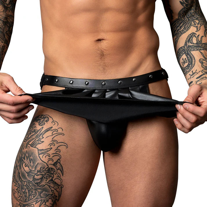 Male Power Fetish Spartacus Masturbator Brief – Black MALE POWER