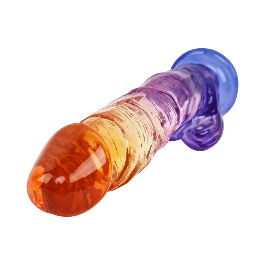 Adam & Eve Sunrise Dreams Realistic Dildo with suction cup base; a reliable and effective realistic dildo for hands-free play.