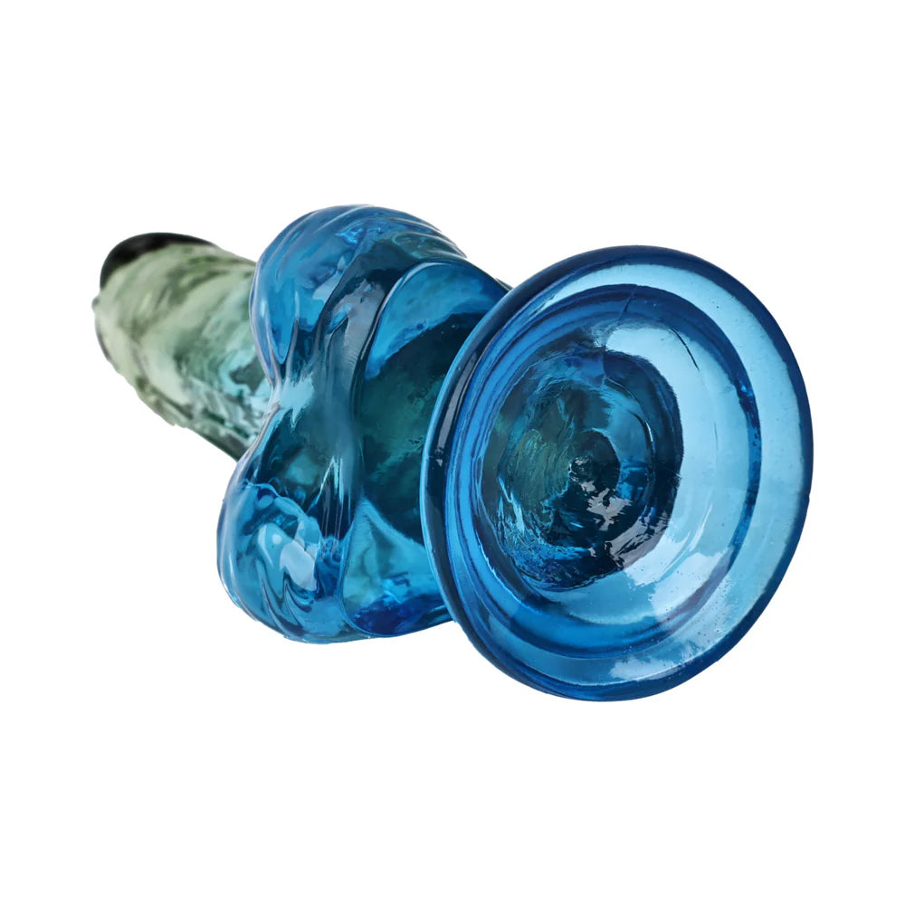 Lifestyle shot featuring the Adam & Eve Sunrise Dreams Realistic Dildo; enjoy the beautiful colors and realistic feel of this ultimate realistic dildo.