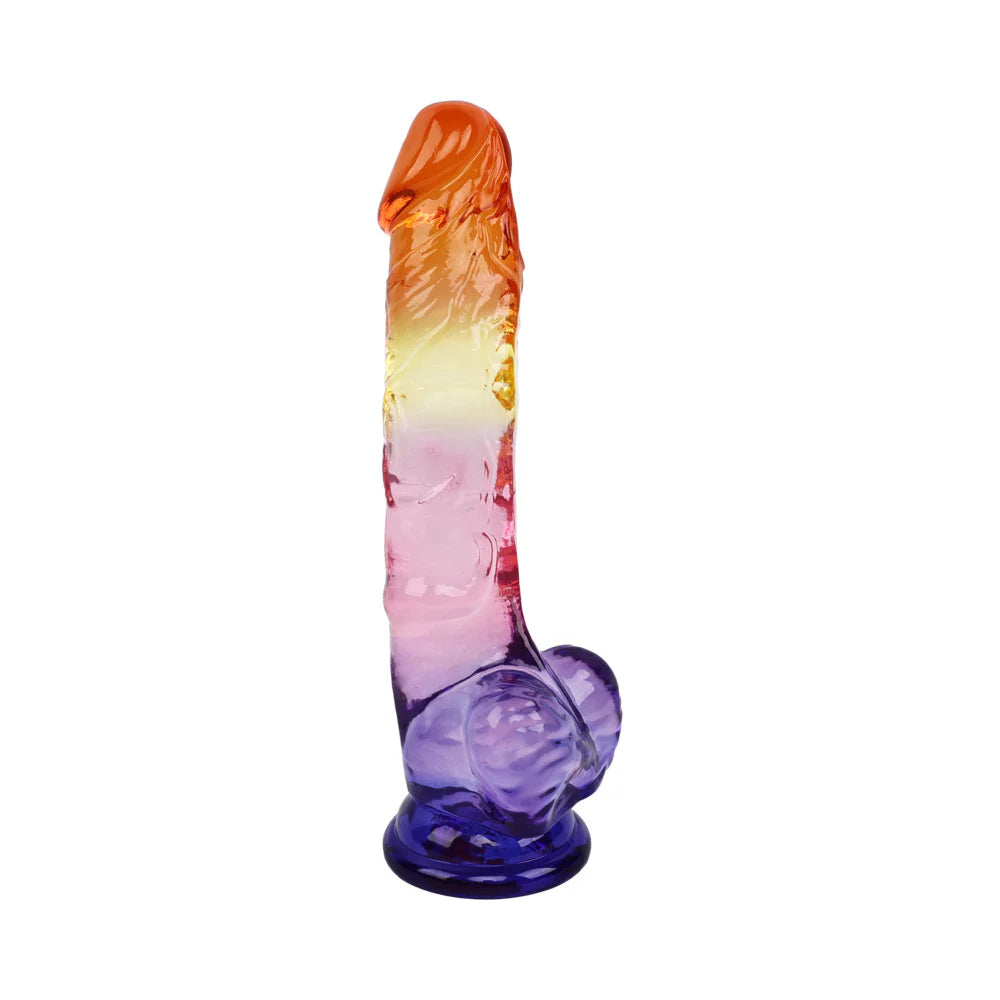 Back view of Adam & Eve Seaside Dreams Realistic Dildo 9.5 in highlighting the suction cup base for hands-free pleasure.