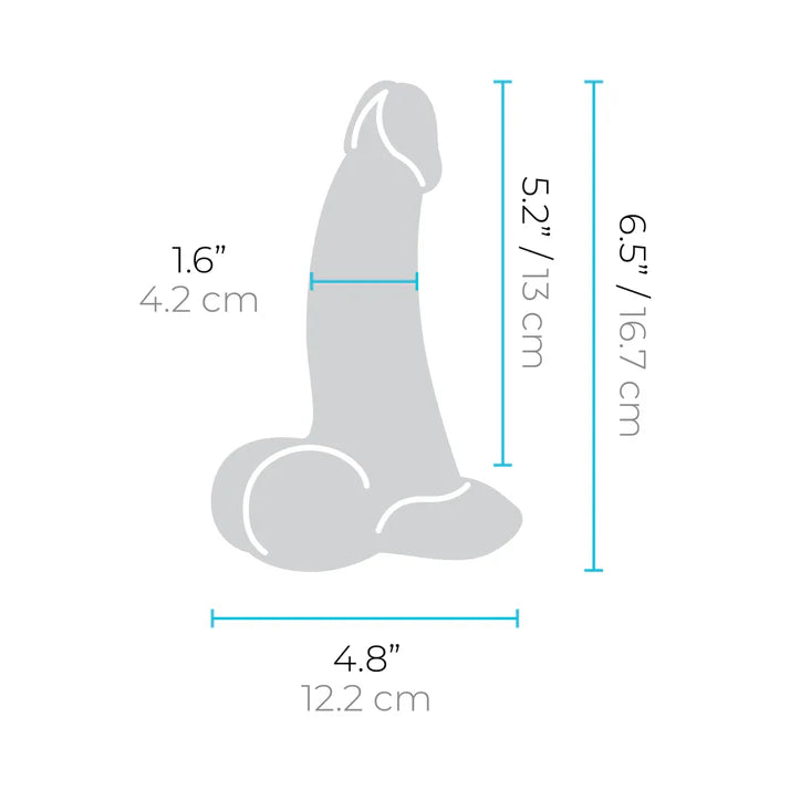 Explore the b-Vibe Slipskin Realistic Silicone Dildo 6.5 in. Curved Cream featuring a hypoallergenic design and an extra-wide tapered base for stability.