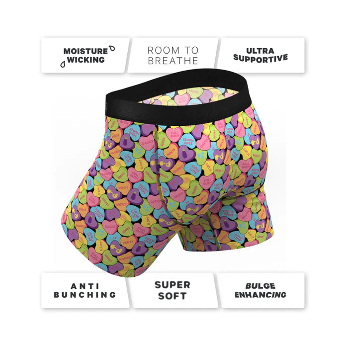 Shinesty The Candy Crush Candy Hearts Ball Hammock Pouch Underwear with Fly