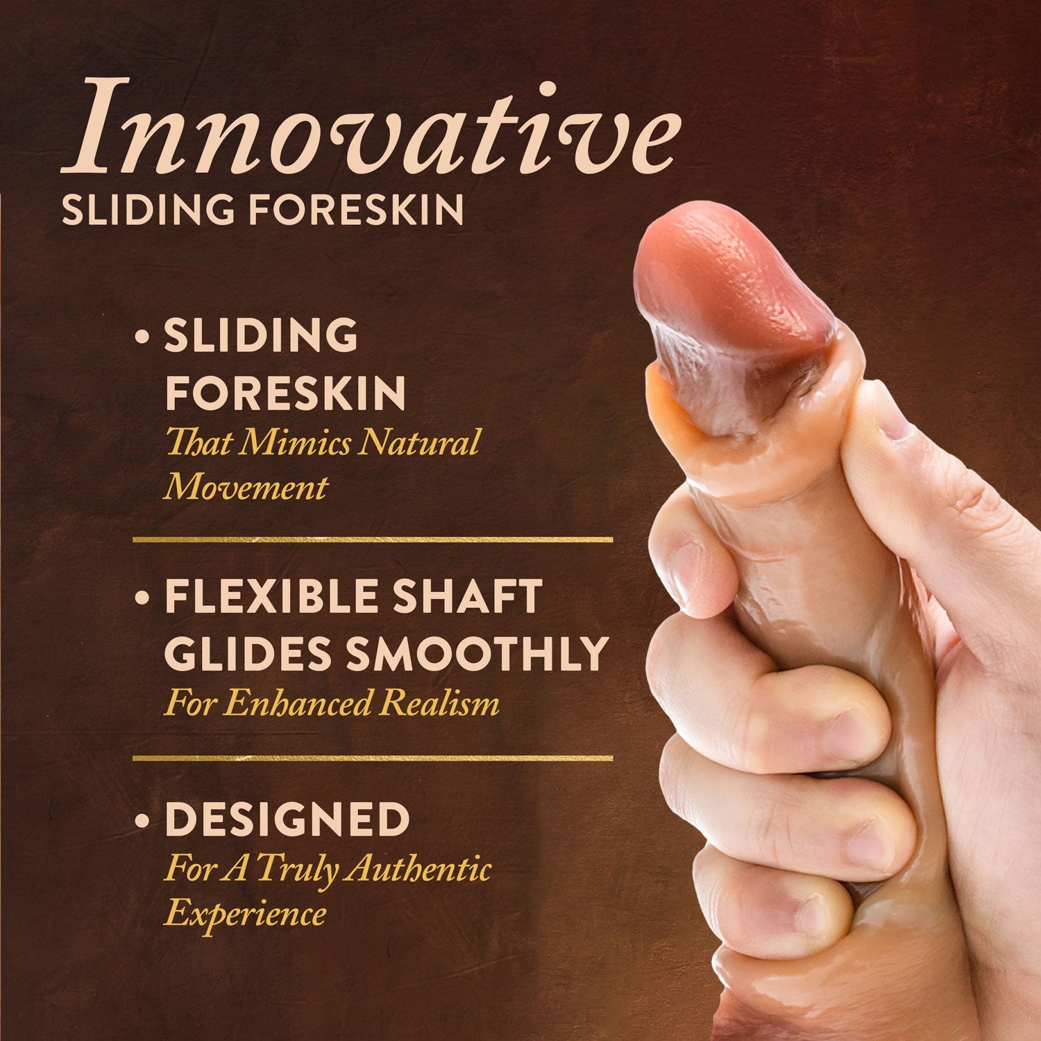 Renaissance - Davinci Sliding Foreskin Dildo With Squeezable Balls BLUSH