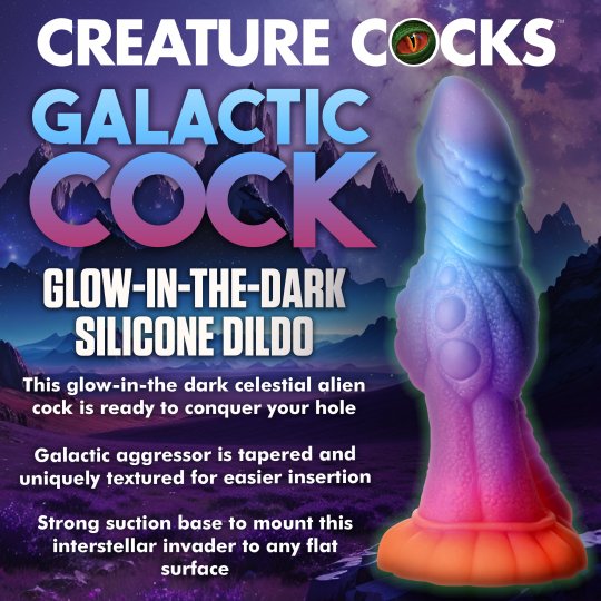 Galactic Cock Alien Creature Glow-in-the-Dark Silicone Dildo CREATURE COCKS