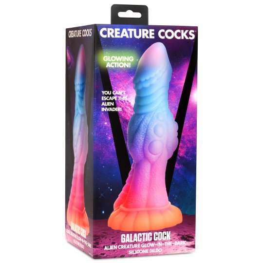 Galactic Cock Alien Creature Glow-in-the-Dark Silicone Dildo CREATURE COCKS