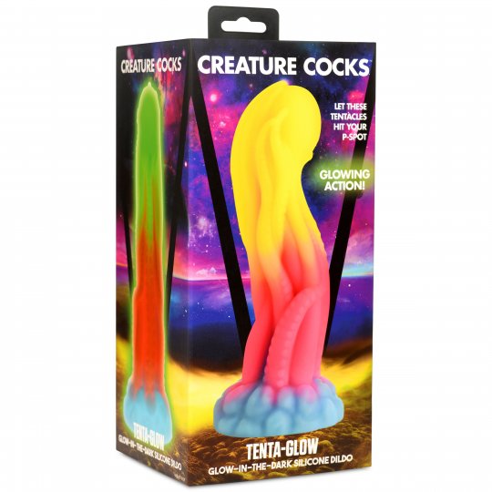 Tenta-Glow Glow-In-The-Dark Silicone Dildo CREATURE COCKS