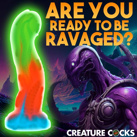 Tenta-Glow Glow-In-The-Dark Silicone Dildo CREATURE COCKS