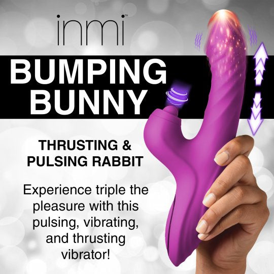 Bumping Bunny Thrusting & Pulsing Silicone Rabbit Vibrator XR BRANDS