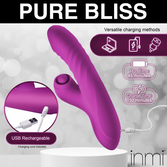 Bumping Bunny Thrusting & Pulsing Silicone Rabbit Vibrator XR BRANDS