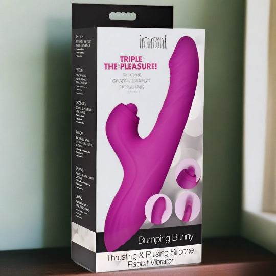 Bumping Bunny Thrusting & Pulsing Silicone Rabbit Vibrator XR BRANDS