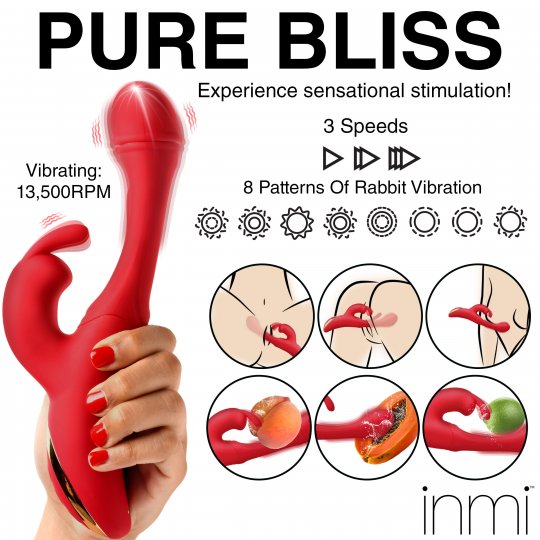 Flicking Silicone Rabbit Vibrator XR BRANDS