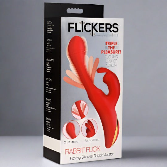 Flicking Silicone Rabbit Vibrator XR BRANDS