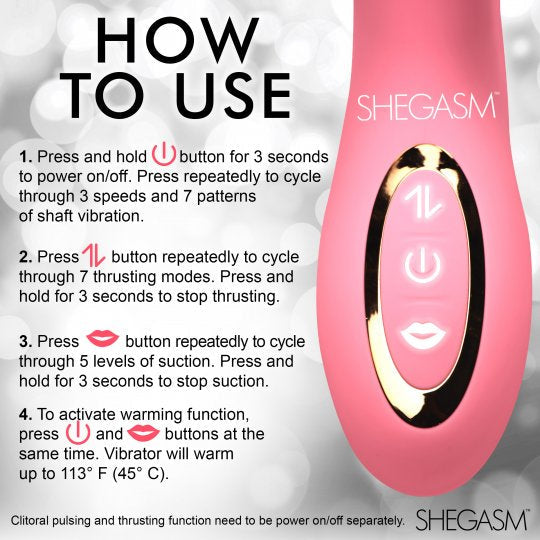 Candy-Thrust Silicone Thrusting and Sucking Rabbit Vibrator XR BRANDS