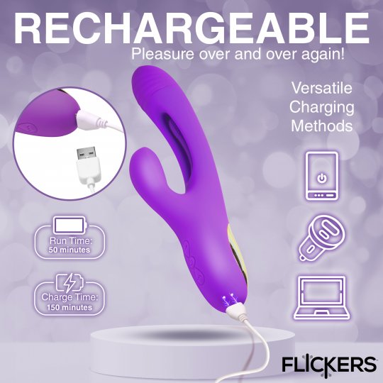 Tri Flick Silicone Flicking Rabbit Vibrator XR BRAND
