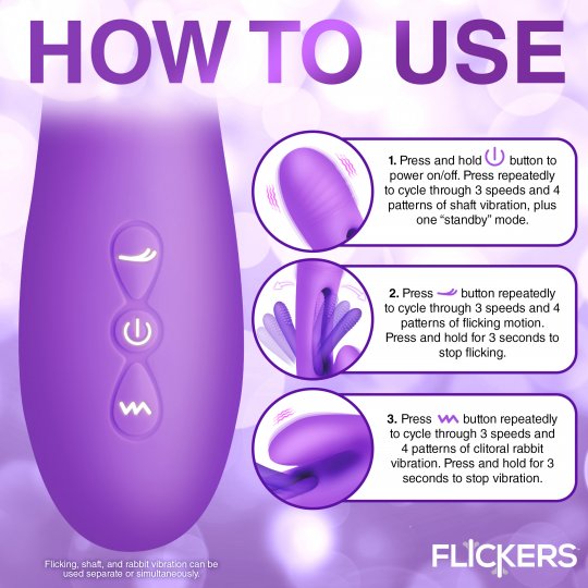Tri Flick Silicone Flicking Rabbit Vibrator XR BRAND