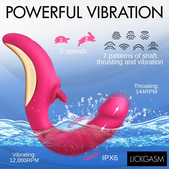 Tease and Please Thrusting and Licking Vibrator XR BRAND