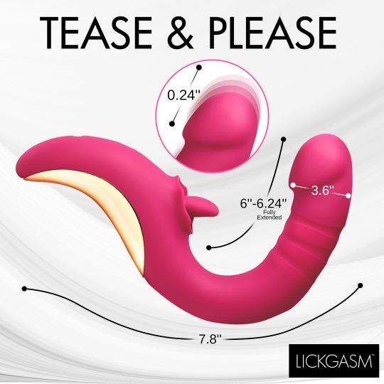 Tease and Please Thrusting and Licking Vibrator XR BRAND