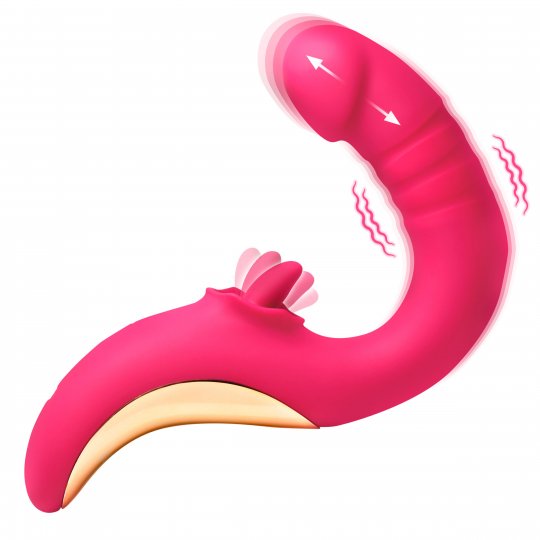 Tease and Please Thrusting and Licking Vibrator XR BRAND